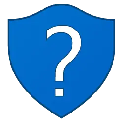 Blue Shield with Question Mark - icon - High Resolution PNG