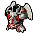 Red and White Cartoon Rabbit - red - PNG