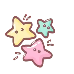Three Stars - green - No Background PNG