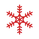 Snowflake - red - winter - Transparent Layer PNG