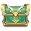 Green Treasure Chest - gold coins - High Resolution PNG