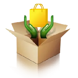 Shopping Bag in Box - gift - Transparent Layer PNG