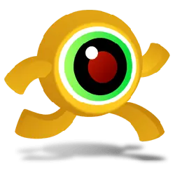 Eye Shape Cartoon Character - running - Free Download PNG
