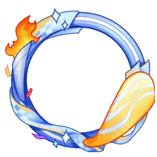 Ice and Fire Ring - ice - Transparent Background PNG