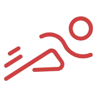 Swimmer - red - High Resolution PNG