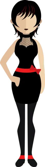 Red-haired Girl - simple - Transparent Background PNG