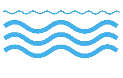 Blue Waves - Transparent Background PNG