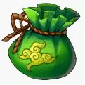 Green Money Bag - game prop - Transparent Layer PNG