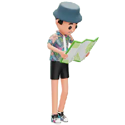 Cartoon Character with Hat - map - PNG