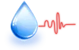 Water Drop and ECG - medicine - No Watermark PNG