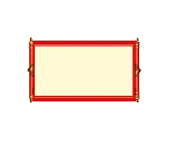 Scroll Decorative Frame - red - High Resolution PNG