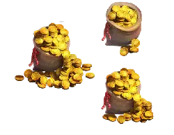 Bag of Gold Coins - High Quality PNG