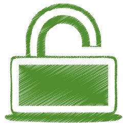 Green Lock - privacy - Transparent Layer PNG