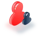 Red Figure and Blue Figure - icon - No Watermark PNG