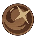 Wooden Star Badge - star - No Background PNG
