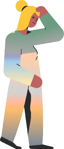 Person with Golden Hair - illustration - Transparent Background PNG