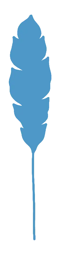 Feather - simple - blue - High Resolution PNG