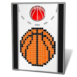 Pixel Basketball - pixel art - Free PNG