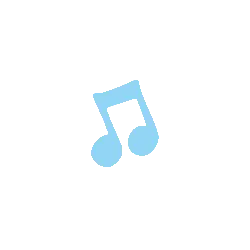 Musical Note - blue - Transparent Background PNG