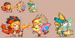 Fire Dragon Knight、Winged Dragon Girl、Ice Dragon Warrior - magic - PNG Images