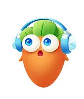 Orange with Headphones - music - Lossless PNG
