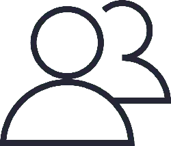 Two Person Icons - line - PNG