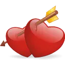 Red Heart - arrow - PNG