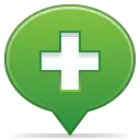 Green Plus Sign Icon - map marker - Free Download PNG