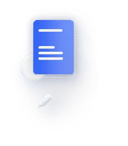 Blue File Icon - minimalistic - Transparent Layer PNG