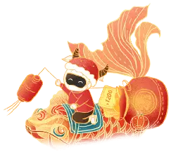 Little Person Riding a Fish - holiday - Lossless PNG
