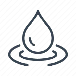 Water Drop - minimalistic - icon - No Background PNG