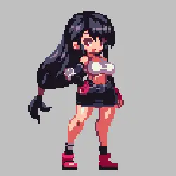 Pixel Art Anime Girl - RPG - Free PNG