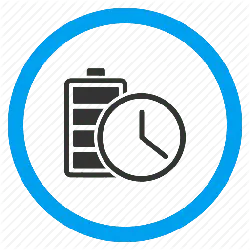 Battery and Time Icon - icon - Free PNG