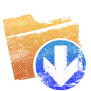 Folder Download Icon - design - Transparent Background PNG