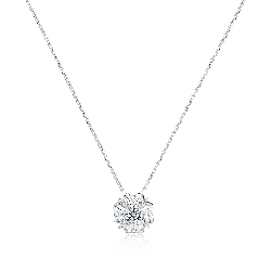 Silver Necklace - flower - Free Download PNG
