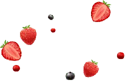Strawberries and Blueberries - Transparent Background PNG
