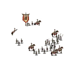 Knights and Skeletons - pixel art - Transparent Background PNG