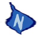 Blue Letter N - shape - Transparent Background PNG
