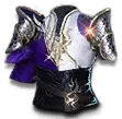 Silver Armor Knight - purple cape - High Resolution PNG