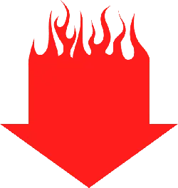 Red Flame Arrow - red - No Background PNG