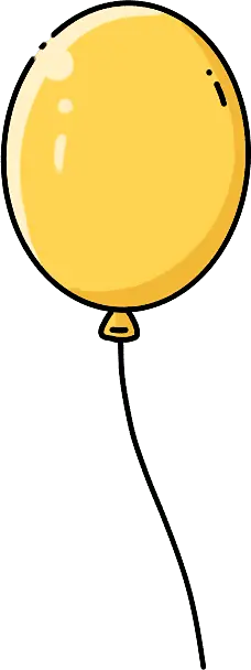 Yellow Balloon - happy event - Free Download PNG