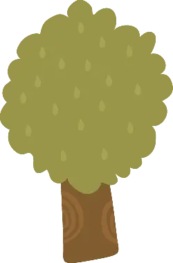 Cartoon Tree - simple - No Background PNG