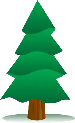 Christmas Tree - triangle - black - Transparent Background PNG