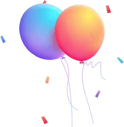 Colorful Balloons - Transparent Background PNG - party