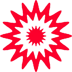 Red Star Shape Pattern - symmetry - Free Download PNG