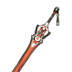Decorative Red Sword - weapon - No Background PNG