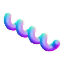 Colorful Spiral Object - gradient color - No Background PNG