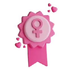 Pink Female Symbol Badge - pink - High Resolution PNG