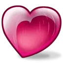 Pink Heart - glass texture - Transparent Layer PNG