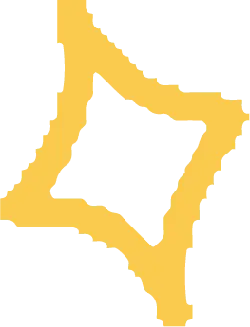 Golden Quadrilateral Star - yellow - Free Download PNG